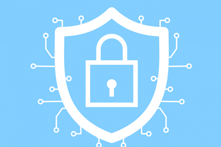 Free cybersecurity lock encryption vector
