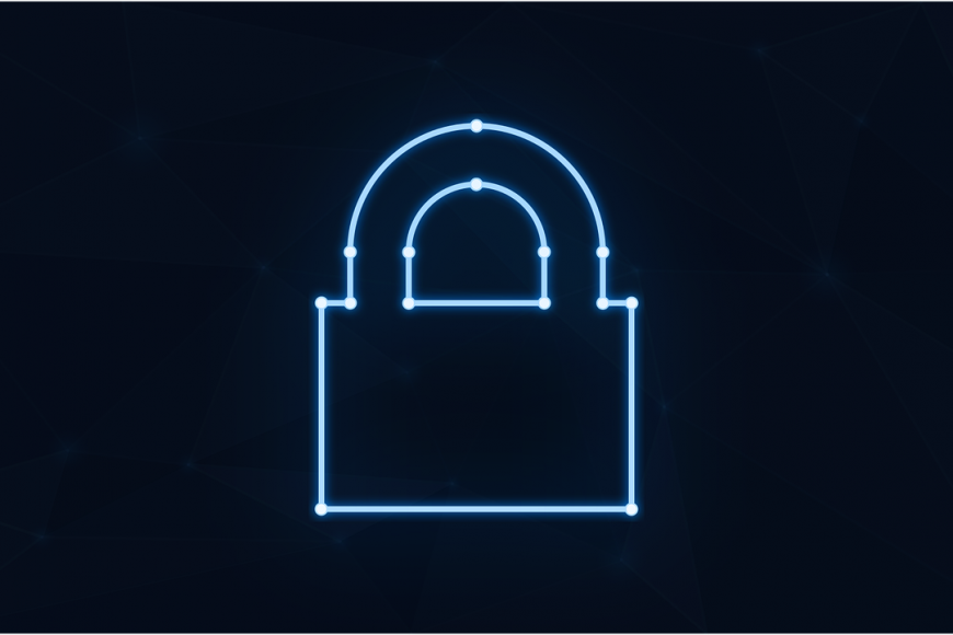 Free padlock neon cybersecurity vector