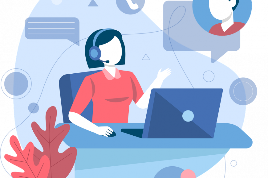 Free call center customer service business solutions vector